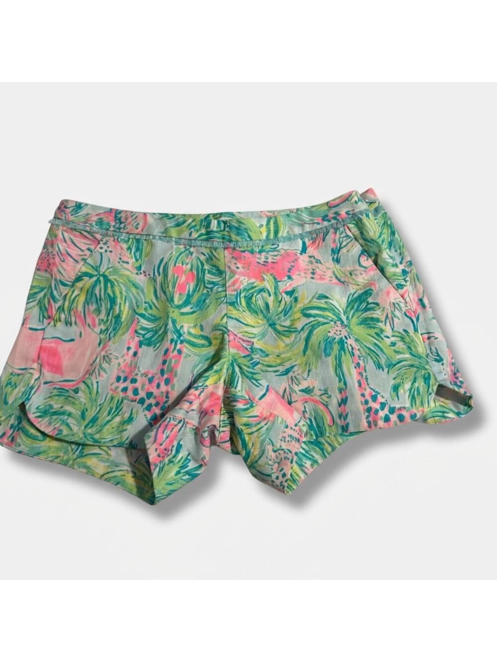 Lilly Pulitzer Tropical Print Cotton Shorts Size 0